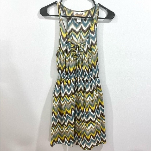 Francesca’s Annabella abstract print dress with pockets size medium - Picture 2 of 6